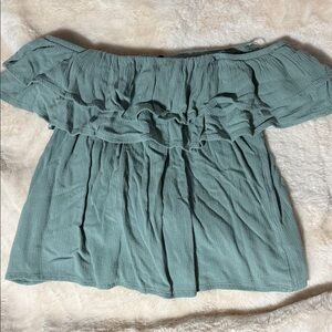 One Clothing Off-Shoulder Blouse in Sage